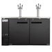 Avantco UDD-60-HC (2) Triple Tap Shallow Depth Kegerator Beer Dispenser - Black, (2) 1/2 Keg Capacity Main Thumbnail 6