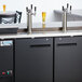 Avantco UDD-60-HC (2) Triple Tap Shallow Depth Kegerator Beer Dispenser - Black, (2) 1/2 Keg Capacity Main Thumbnail 1