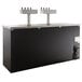 Avantco UDD-72-HC (2) Four Tap Shallow Depth Kegerator Beer Dispenser - Black, (3) 1/2 Keg Capacity Main Thumbnail 4