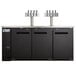 Avantco UDD-72-HC (2) Four Tap Shallow Depth Kegerator Beer Dispenser - Black, (3) 1/2 Keg Capacity Main Thumbnail 6