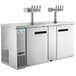 Avantco UDD-3-HC-S (2) Four Tap Kegerator Beer Dispenser - Stainless Steel, (3) 1/2 Keg Capacity Main Thumbnail 2