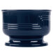 A navy blue Cambro bowl with a white background.