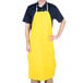 San Jamar 615NBA-Y Yellow 25 Mil Neo-Flex Dishwasher Apron - 43"L x 29"W Main Thumbnail 1