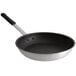 A close-up of a black Choice 14" Aluminum Non-Stick Fry Pan with a black handle.