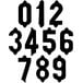 A black number set with white numbers on a white background.