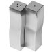 An American Metalcraft salt and pepper shaker set with wavy design.