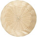 A Thunder Group rattan bread basket with a circular woven pattern.
