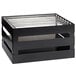 GET Enterprises CH-HALF-MG Curator Gray Half Size Metal Crate Frame with Grill and Riser - 14 1/2" x 11 3/4" x 8" Main Thumbnail 1
