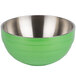 Vollrath 4656935 Double Wall Round Beehive 10 Qt. Serving Bowl - Green Apple Main Thumbnail 2