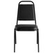 Lancaster Table & Seating Black Stackable Chair with 2" Padded Seat Main Thumbnail 4