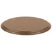 A brown oval Carlisle Griptite non-skid fiberglass serving tray.