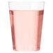 A Fineline clear plastic tumbler filled with pink liquid.