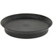 A black round pan with a circular rim.