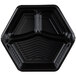 Genpak HX013-3L Smart-Set 10 5/16" Black Hexagonal 3 Compartment Foam Serving Tray - 200/Case Main Thumbnail 2