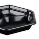 Genpak HX013-3L Smart-Set 10 5/16" Black Hexagonal 3 Compartment Foam Serving Tray - 200/Case Main Thumbnail 5