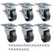 Avantco 178A3PCKIT6 3" Swivel Plate Casters with Mounting Hardware - 6/Set Main Thumbnail 1
