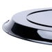 WNA Comet A912BL Checkmate 12" Black Round Catering Tray   - 5/Pack Main Thumbnail 6