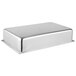 A shiny silver rectangular Vollrath water pan.