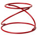 An American Metalcraft red wrought iron spiral display stand.
