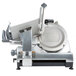 A Hobart meat slicer with a metal blade.