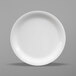 A white Elite Global Solutions round melamine plate.
