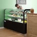 Avantco BC-72-HC 72" Curved Glass Black Refrigerated Bakery Display Case Main Thumbnail 1