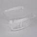 Choice 16 oz. Clear RPET Tall Hinged Deli Container - 200/Case