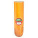 A white label on a large orange Traditional Delights Hickory Smoked Gouda Cheese roll.