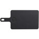 A black rectangular Epicurean Richlite wood fiber cutting and serving board with a handle.