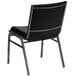 A black Flash Furniture Hercules Series stack chair with metal legs.