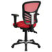A red and black Flash Furniture office chair.