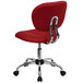 A Flash Furniture red office chair with chrome legs and wheels.