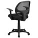 A black Flash Furniture office chair with black mesh back and arms.