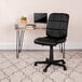 Flash Furniture GO-1691-1-BK-GG Mid-Back Black Quilted Vinyl Office Chair / Task Chair Main Thumbnail 1