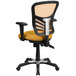 Flash Furniture HL-0001-YEL-GG Mid-Back Yellow Mesh Office Chair with ...