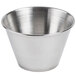 An American Metalcraft stainless steel round sauce cup.