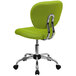 A green Flash Furniture office chair with chrome legs.
