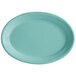 A blue oval Tuxton china platter.