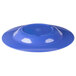 A blue melamine bowl with a lid on top.