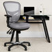 Flash Furniture HL-0001-GY-GG Mid-Back Gray Mesh Office Chair with ...