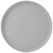 A TuxTrendz Zion matte gray china plate with a straight-sided design and a white background.