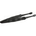 Linden Sweden Gourmaid black nylon tongs with a black handle.