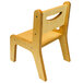 A Whitney Brothers wooden children's chair with a natural seat and back.