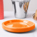 Creative Converting 28191011 7" Sunkissed Orange Plastic Plate - 240/Case Main Thumbnail 3