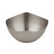 An American Metalcraft stainless steel snack bowl with a curved edge and satin finish.