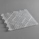 A Choice clear plastic interlocking bar mat with a grid pattern and holes.