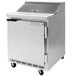Beverage-Air SPE27HC-C-B Elite Series 27" 1 Door Cutting Top Refrigerated Sandwich Prep Table with 17" Deep Cutting Board Main Thumbnail 1