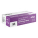 A box of Noble brand medium-sized powder-free nitrile exam gloves containing 100 gloves.