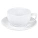 CAC RCN-56 Clinton 14 oz. Super White Porcelain Cappuccino Cup - 36/Case Main Thumbnail 6