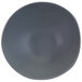 A close-up of a grey Elite Global Solutions slanted melamine bowl.